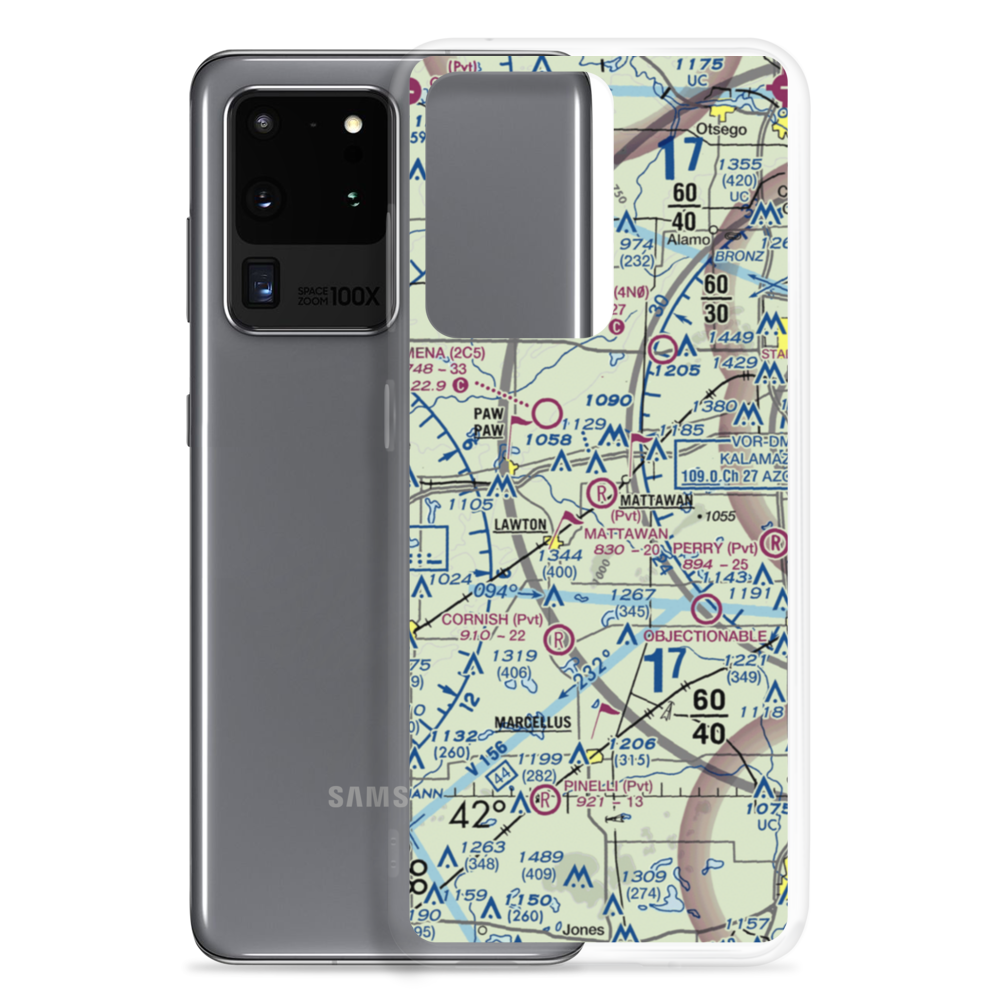 Mattawan Airpark (8MI3) VFR Sectional Samsung Case Samsung Galaxy S20 Ultra model shown