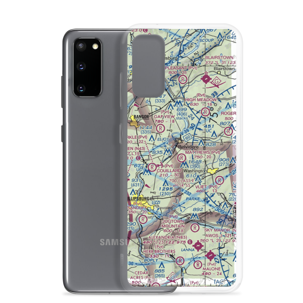 Matthews Airport (NJ09) VFR Sectional Samsung Case Samsung Galaxy S20 model shown