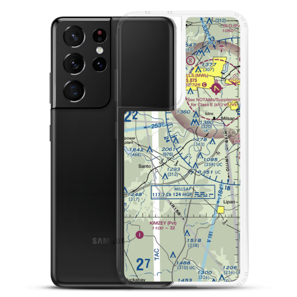 Matthews Ranch Airport (86TE) VFR Sectional Samsung Case Samsung Galaxy S21 Ultra model shown