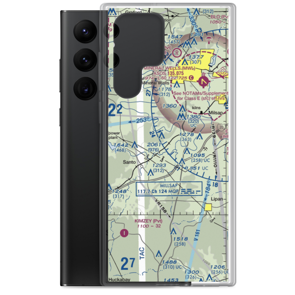 Matthews Ranch Airport (86TE) VFR Sectional Samsung Case Samsung Galaxy S22 Ultra model shown