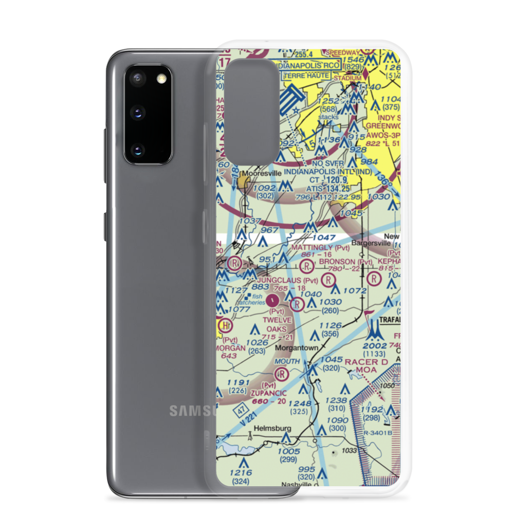Mattingly Field (IN58) VFR Sectional Samsung Case Samsung Galaxy S20 model shown