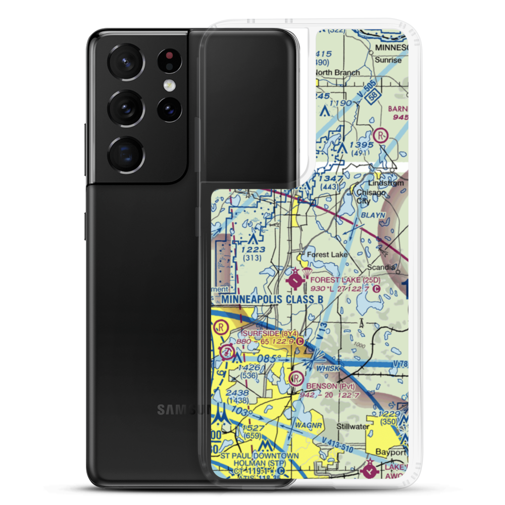 Mattison's Seaplane Base (71MN) VFR Sectional Samsung Case Samsung Galaxy S21 Ultra model shown