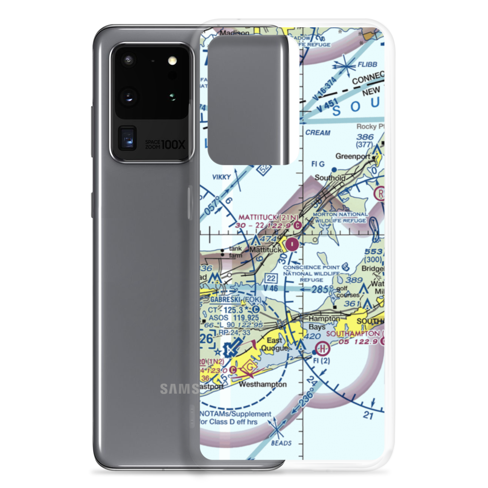 Mattituck Airport (21N) VFR Sectional Samsung Case Samsung Galaxy S20 Ultra model shown