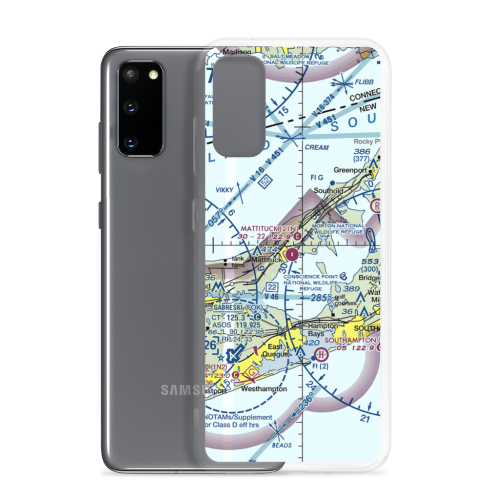 Mattituck Airport (21N) VFR Sectional Samsung Case Samsung Galaxy S20 model shown
