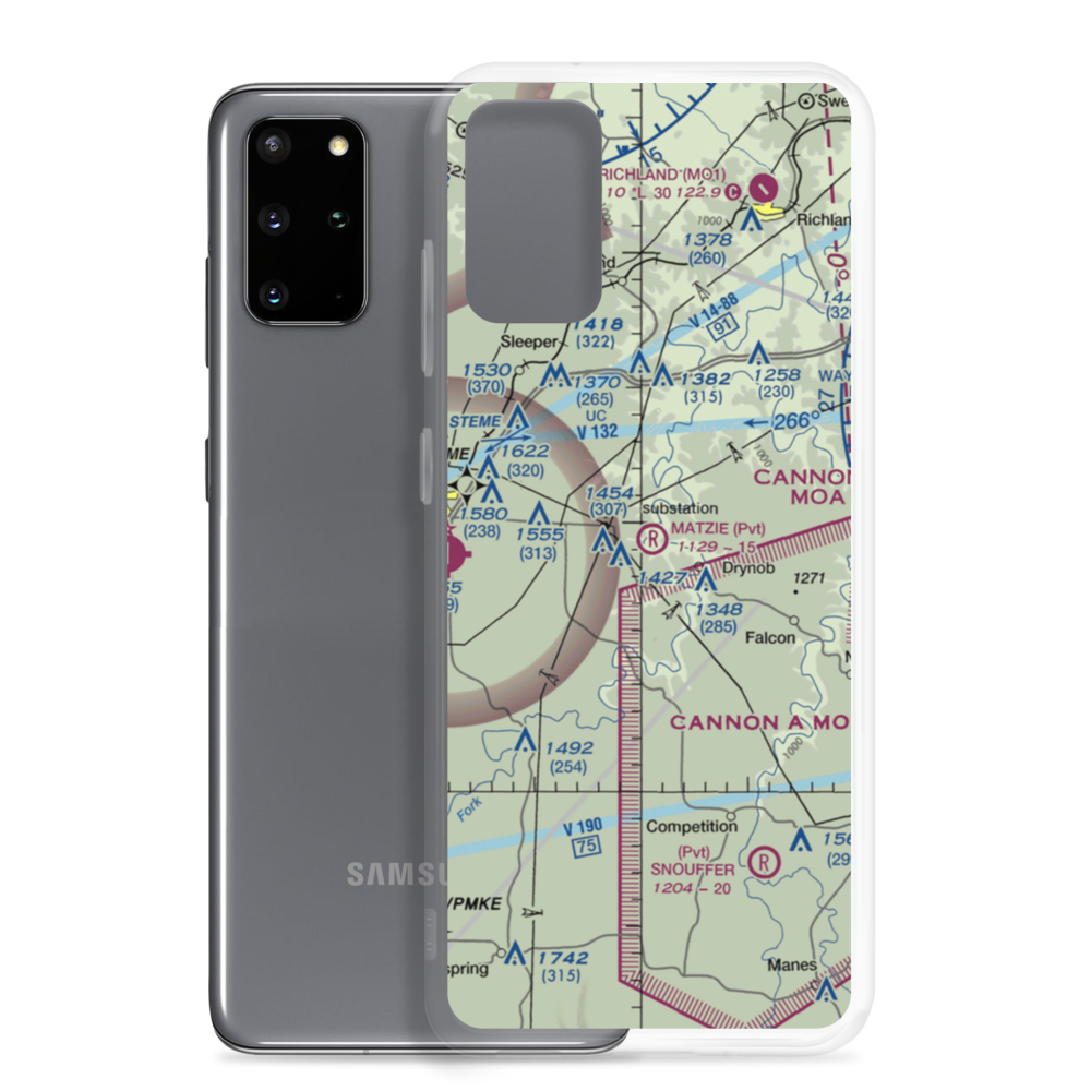 Matzie Airport (30MO) VFR Sectional Samsung Case Samsung Galaxy S20 Plus model shown