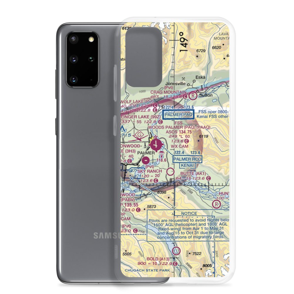 Maud Road Strip Airport (74AK) VFR Sectional Samsung Case Samsung Galaxy S20 Plus model shown