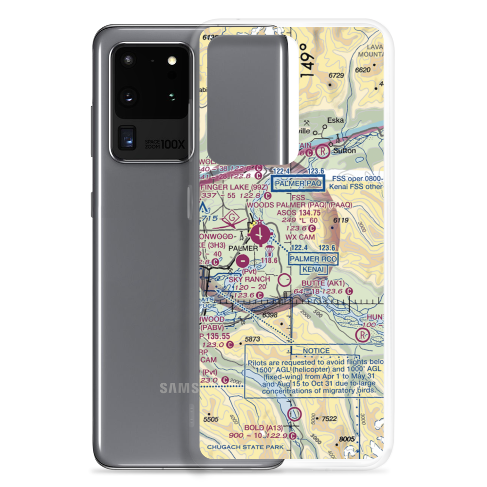 Maud Road Strip Airport (74AK) VFR Sectional Samsung Case Samsung Galaxy S20 Ultra model shown