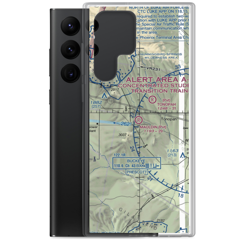 Mauldin Airstrip (56AZ) VFR Sectional Samsung Case Samsung Galaxy S22 Ultra model shown