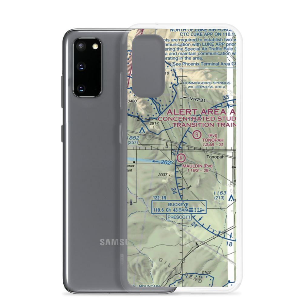 Mauldin Airstrip (56AZ) VFR Sectional Samsung Case Samsung Galaxy S20 model shown