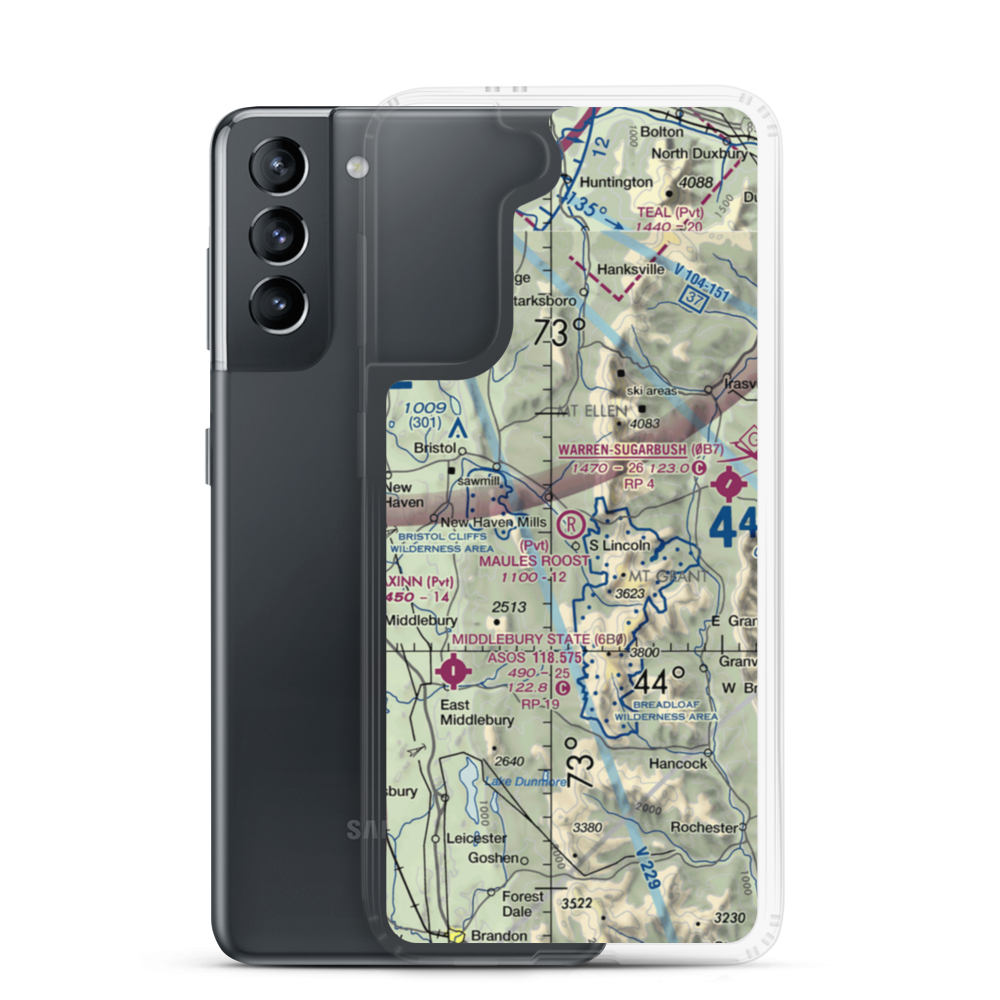 Maule's Roost Airport (VT03) VFR Sectional Samsung Case Samsung Galaxy S21 model shown