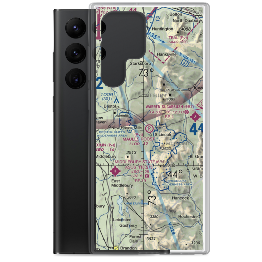 Maule's Roost Airport (VT03) VFR Sectional Samsung Case Samsung Galaxy S22 Ultra model shown