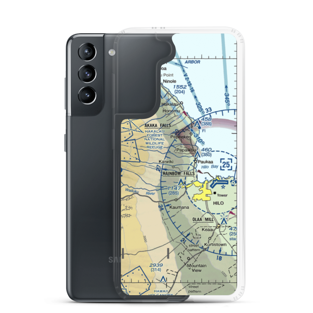 Mauna Kea-Honolii Airport (HI31) VFR Sectional Samsung Case Samsung Galaxy S21 model shown