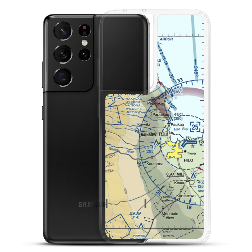 Mauna Kea-Honolii Airport (HI31) VFR Sectional Samsung Case Samsung Galaxy S21 Ultra model shown