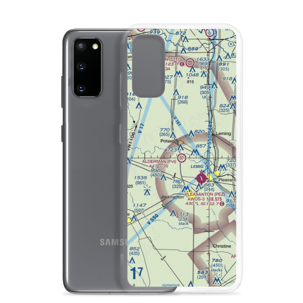 Maurice Dauwe Farm Airport (XS47) VFR Sectional Samsung Case Samsung Galaxy S20 model shown