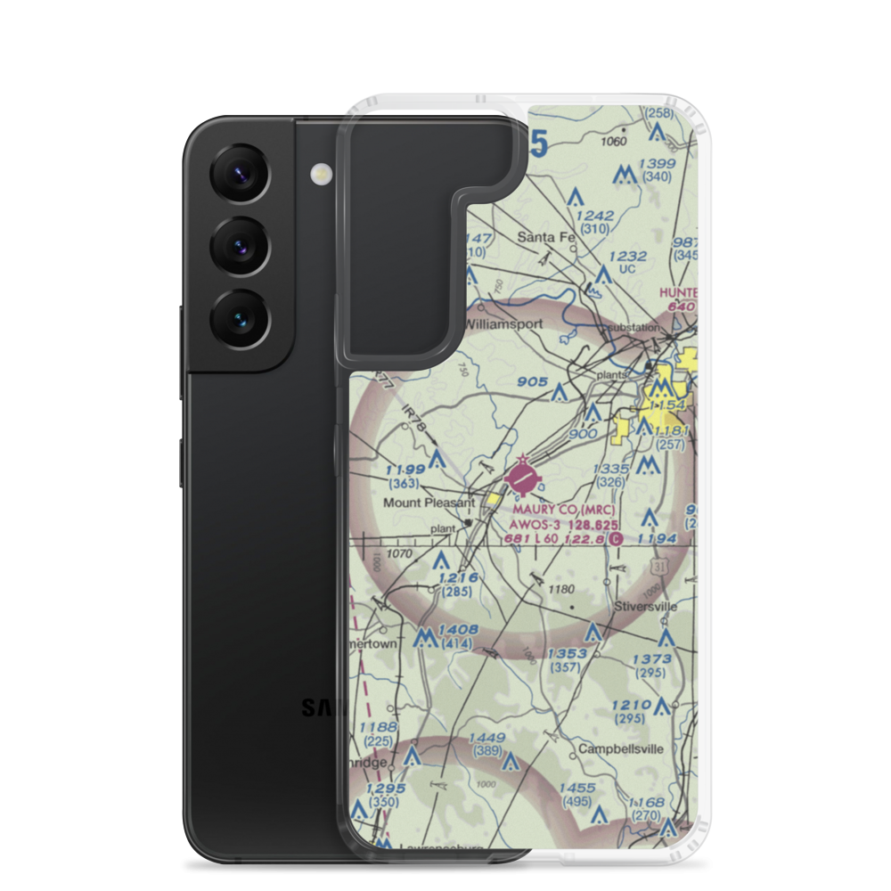Maury County Airport (MRC) VFR Sectional Samsung Case Samsung Galaxy S22 model shown