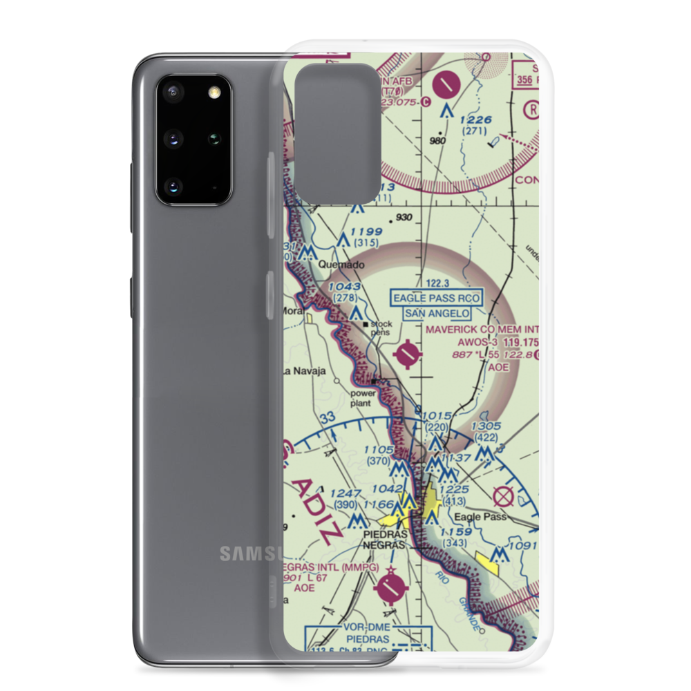 Maverick County Memorial International Airport (5T9) VFR Sectional Samsung Case Samsung Galaxy S20 Plus model shown