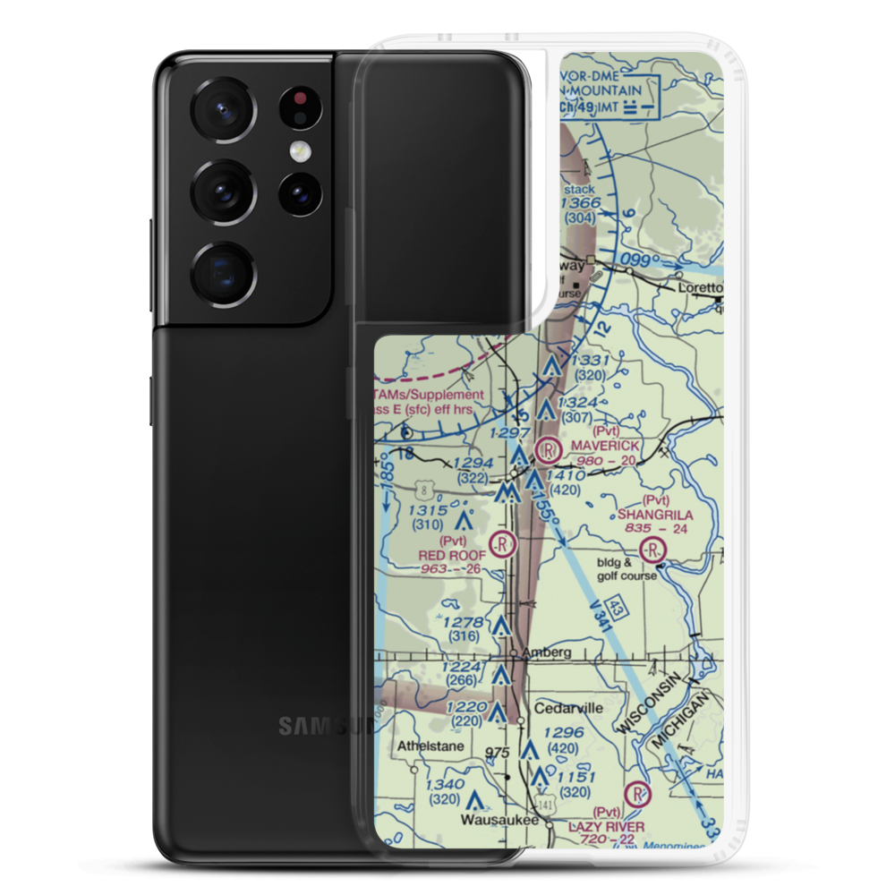 Maverick Field (WI90) VFR Sectional Samsung Case Samsung Galaxy S21 Ultra model shown