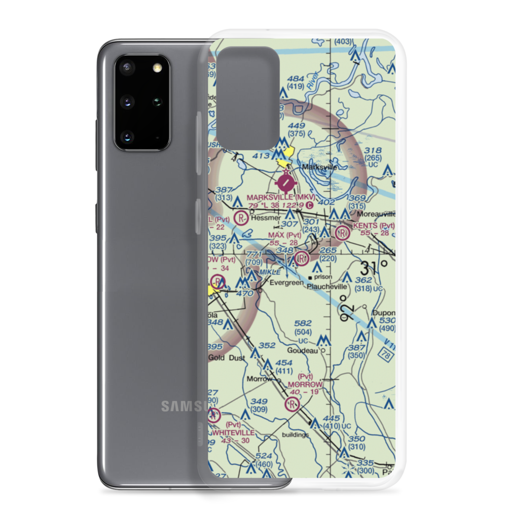 Max Airport (LA48) VFR Sectional Samsung Case Samsung Galaxy S20 Plus model shown