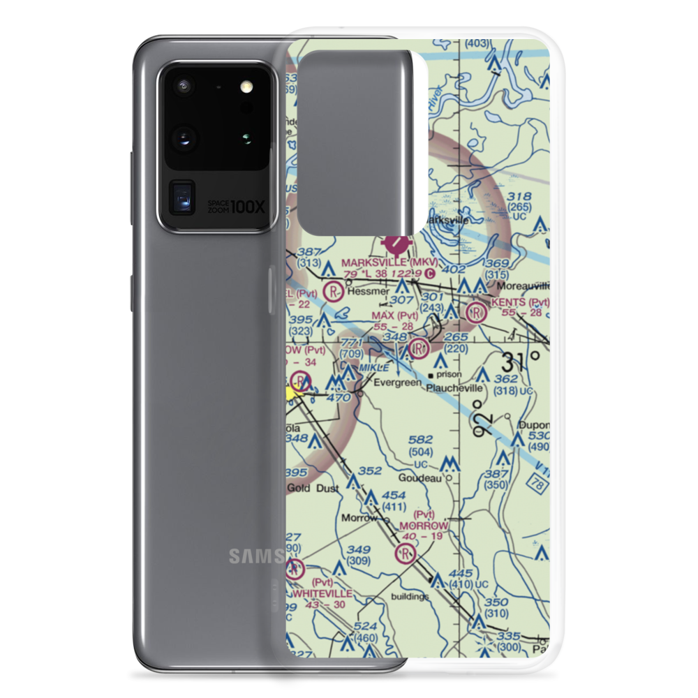 Max Airport (LA48) VFR Sectional Samsung Case Samsung Galaxy S20 Ultra model shown