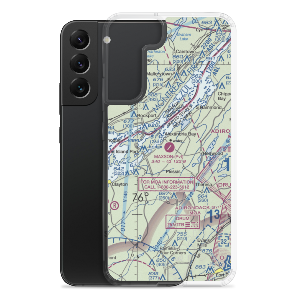 Maxson Airfield (89NY) VFR Sectional Samsung Case Samsung Galaxy S22 Plus model shown