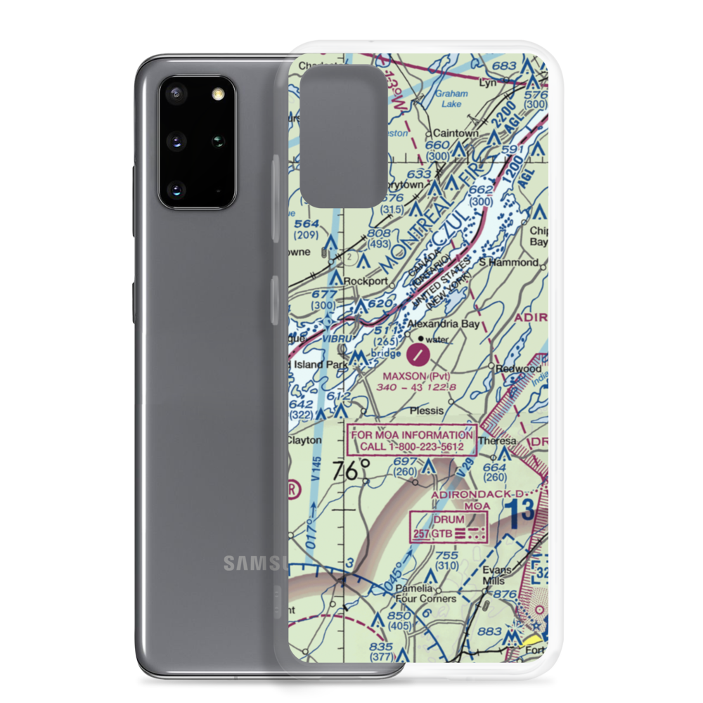 Maxson Airfield (AXB) VFR Sectional Samsung Case Samsung Galaxy S20 Plus model shown