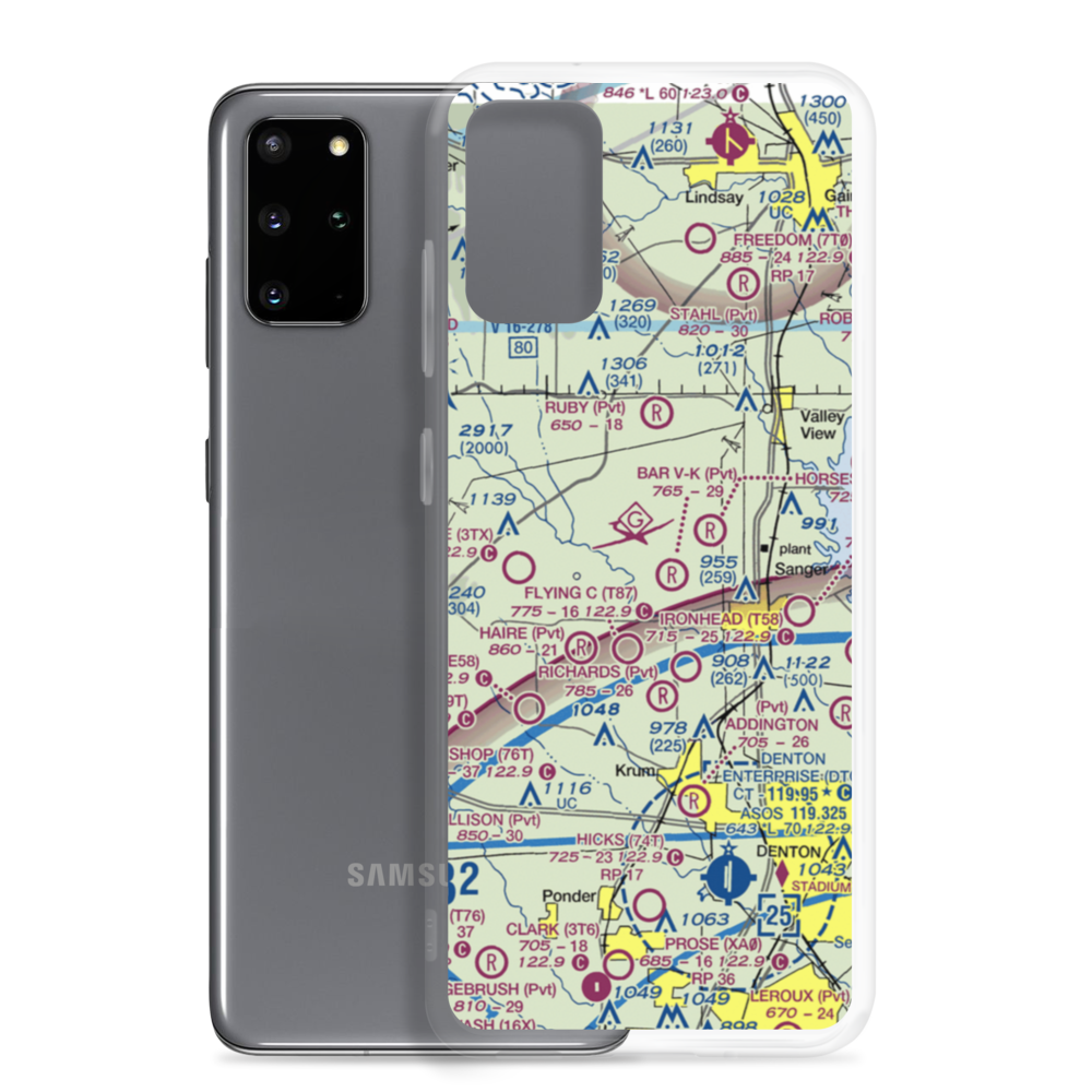 Maxwell Field (TX96) VFR Sectional Samsung Case Samsung Galaxy S20 Plus model shown