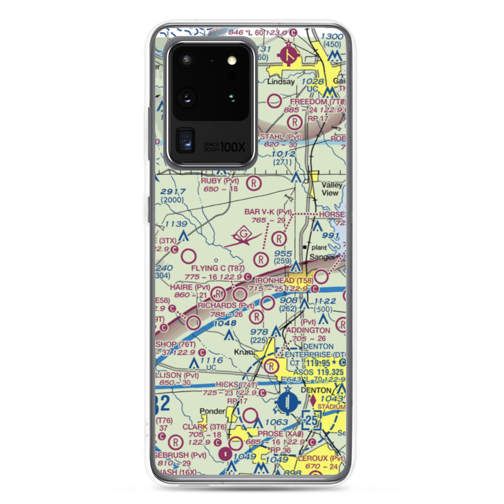 Maxwell Field (TX96) VFR Sectional Samsung Case Samsung Galaxy S20 Ultra model shown