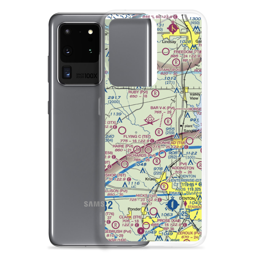Maxwell Field (TX96) VFR Sectional Samsung Case Samsung Galaxy S20 Ultra model shown