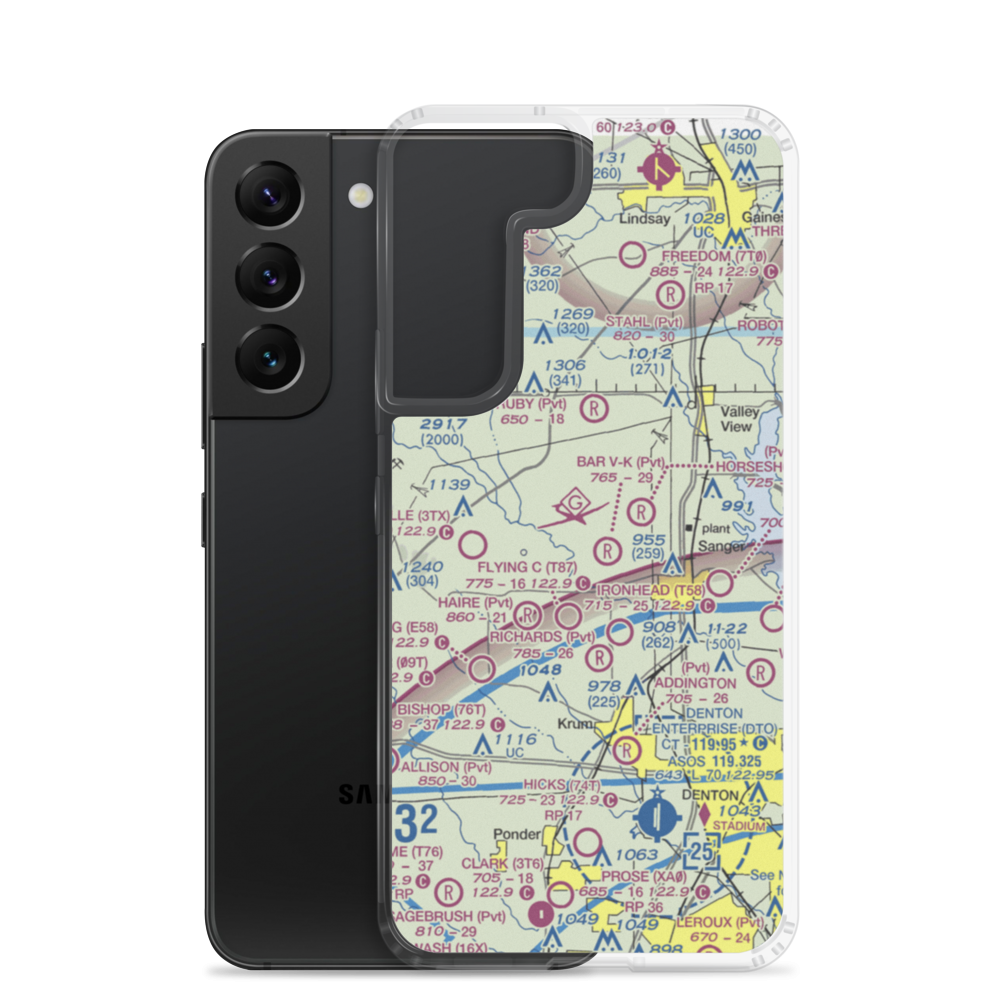 Maxwell Field (TX96) VFR Sectional Samsung Case Samsung Galaxy S22 model shown