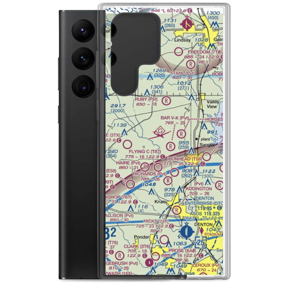 Maxwell Field (TX96) VFR Sectional Samsung Case Samsung Galaxy S22 Ultra model shown