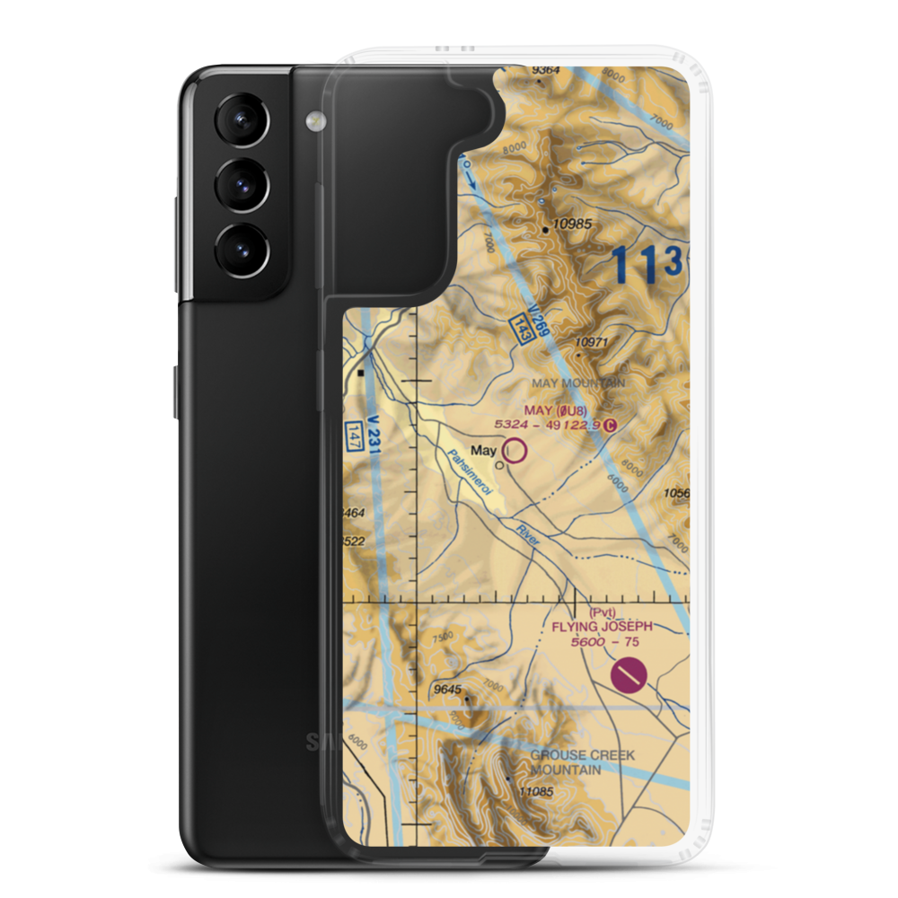 May Airport (0U8) VFR Sectional Samsung Case Samsung Galaxy S21 Plus model shown