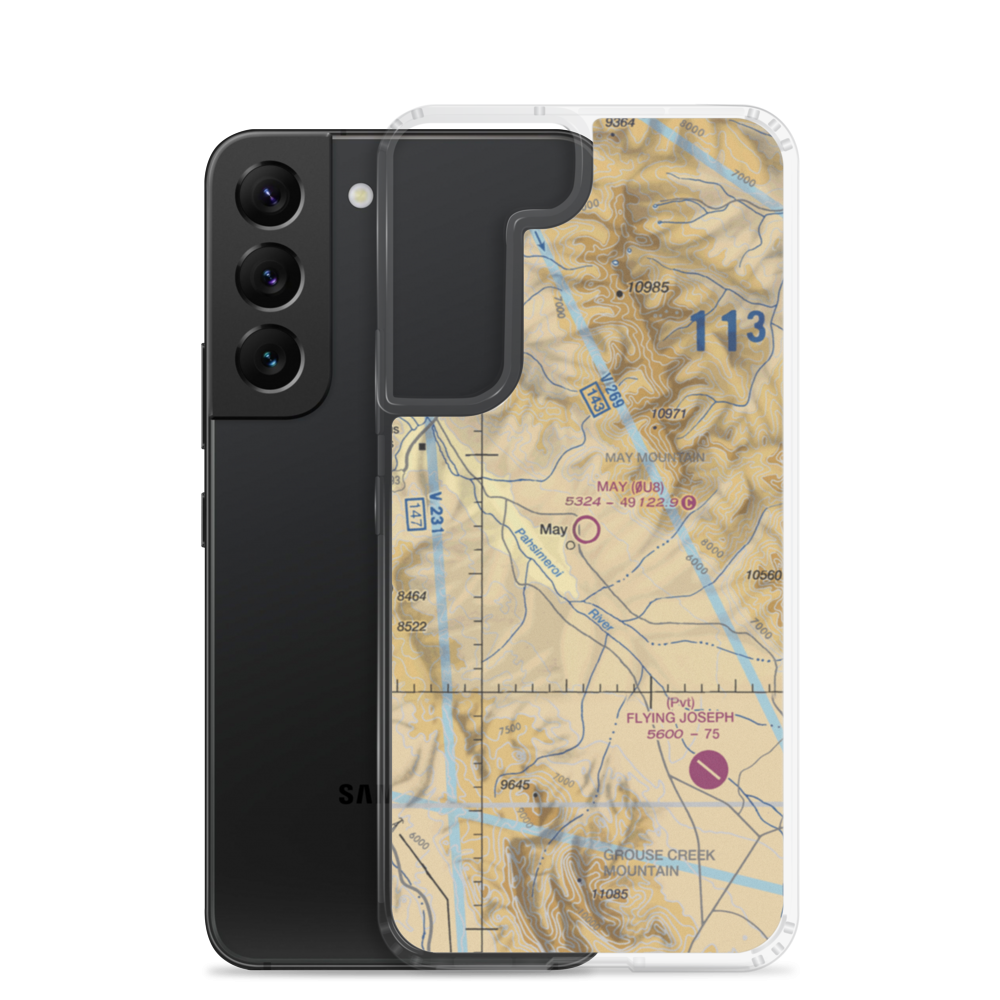 May Airport (0U8) VFR Sectional Samsung Case Samsung Galaxy S22 model shown