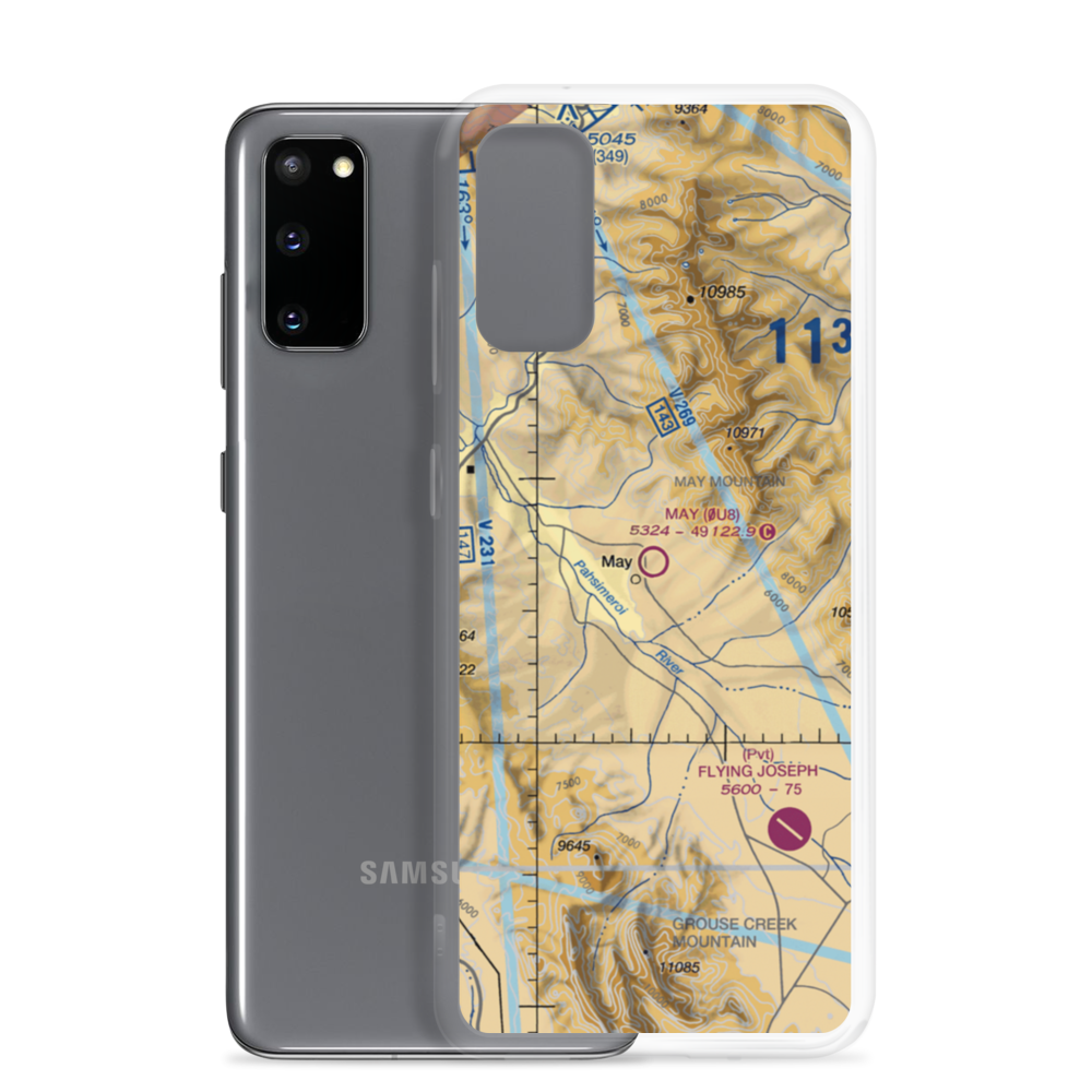 May Airport (0U8) VFR Sectional Samsung Case Samsung Galaxy S20 model shown