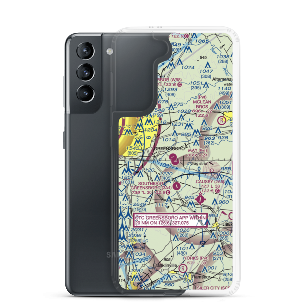 May Airport (80NC) VFR Sectional Samsung Case Samsung Galaxy S21 model shown