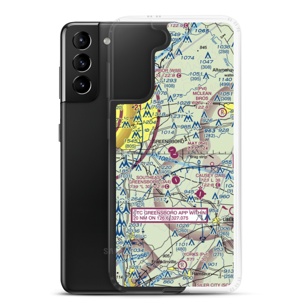 May Airport (80NC) VFR Sectional Samsung Case Samsung Galaxy S21 Plus model shown