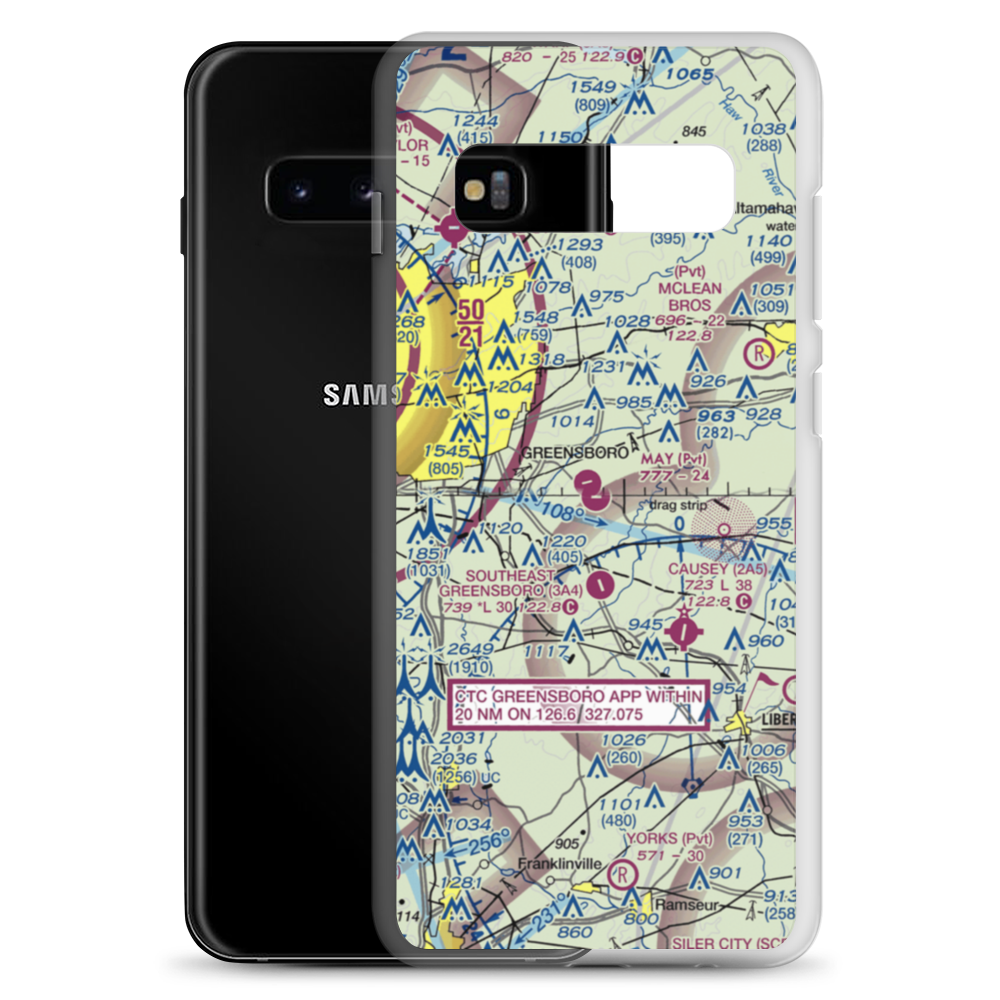 May Airport (80NC) VFR Sectional Samsung Case Samsung Galaxy S10+ model shown