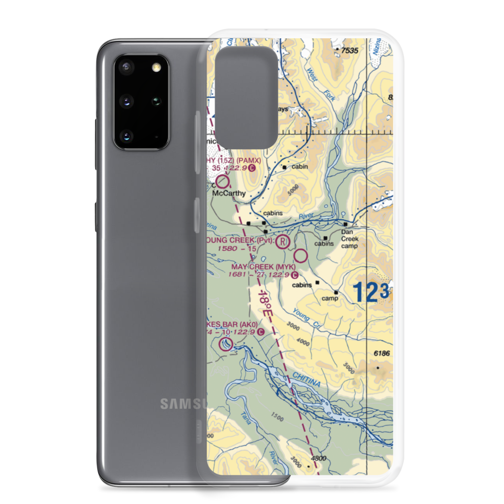 May Creek Airport (MYK) VFR Sectional Samsung Case Samsung Galaxy S20 Plus model shown