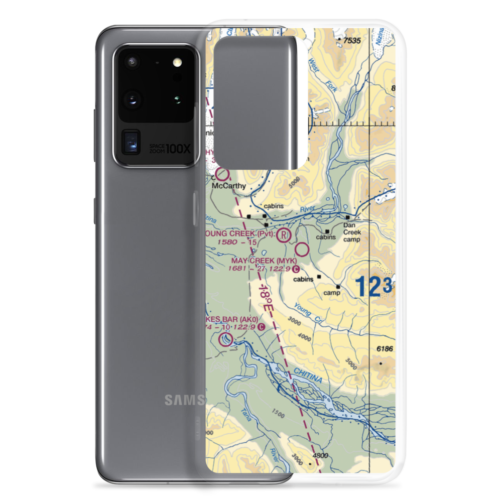 May Creek Airport (MYK) VFR Sectional Samsung Case Samsung Galaxy S20 Ultra model shown