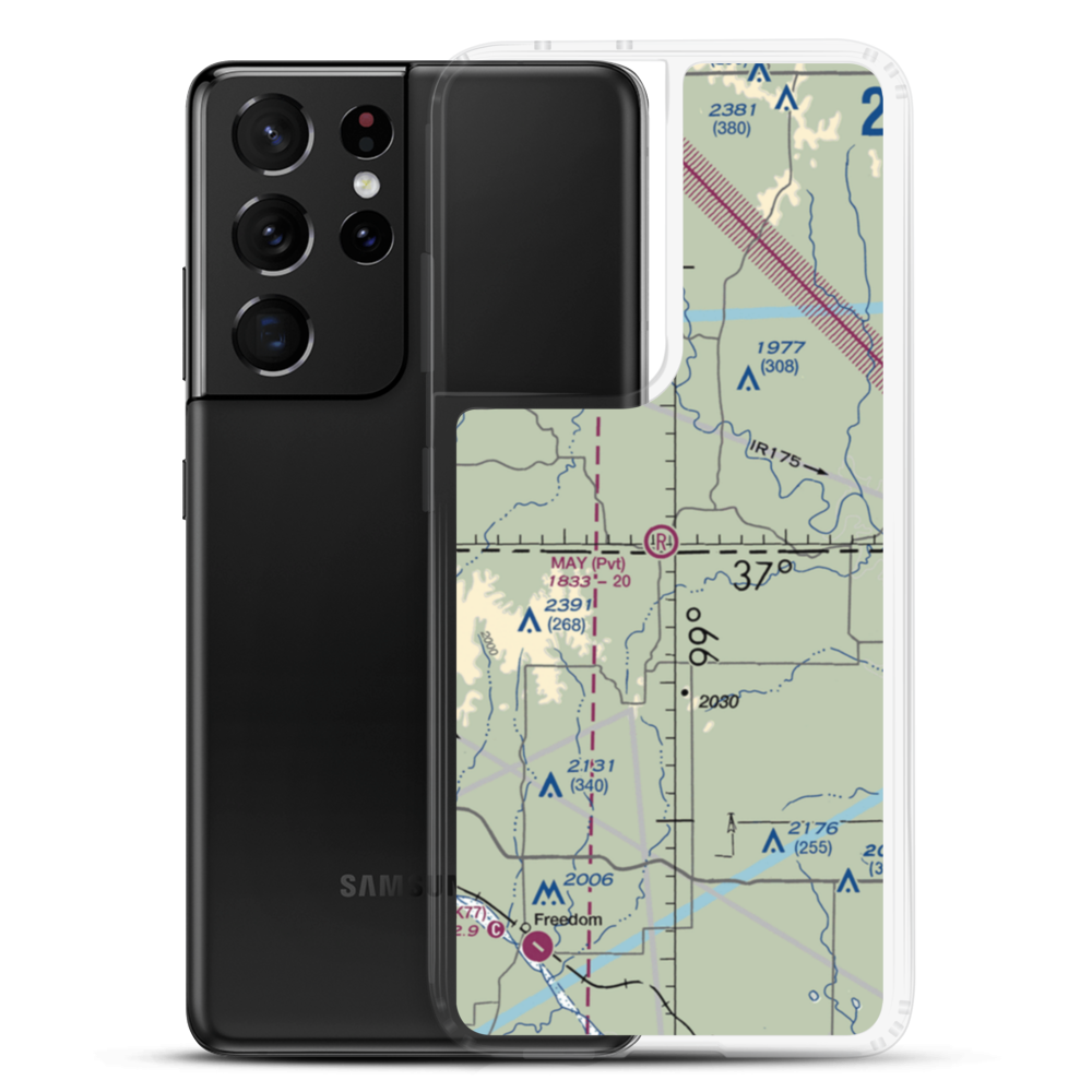 May Ranch Airport (OK54) VFR Sectional Samsung Case Samsung Galaxy S21 Ultra model shown