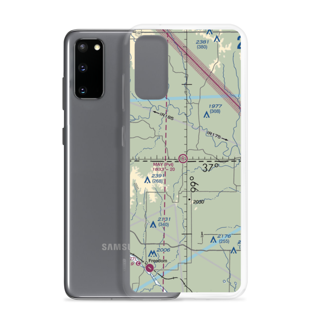 May Ranch Airport (OK54) VFR Sectional Samsung Case Samsung Galaxy S20 model shown
