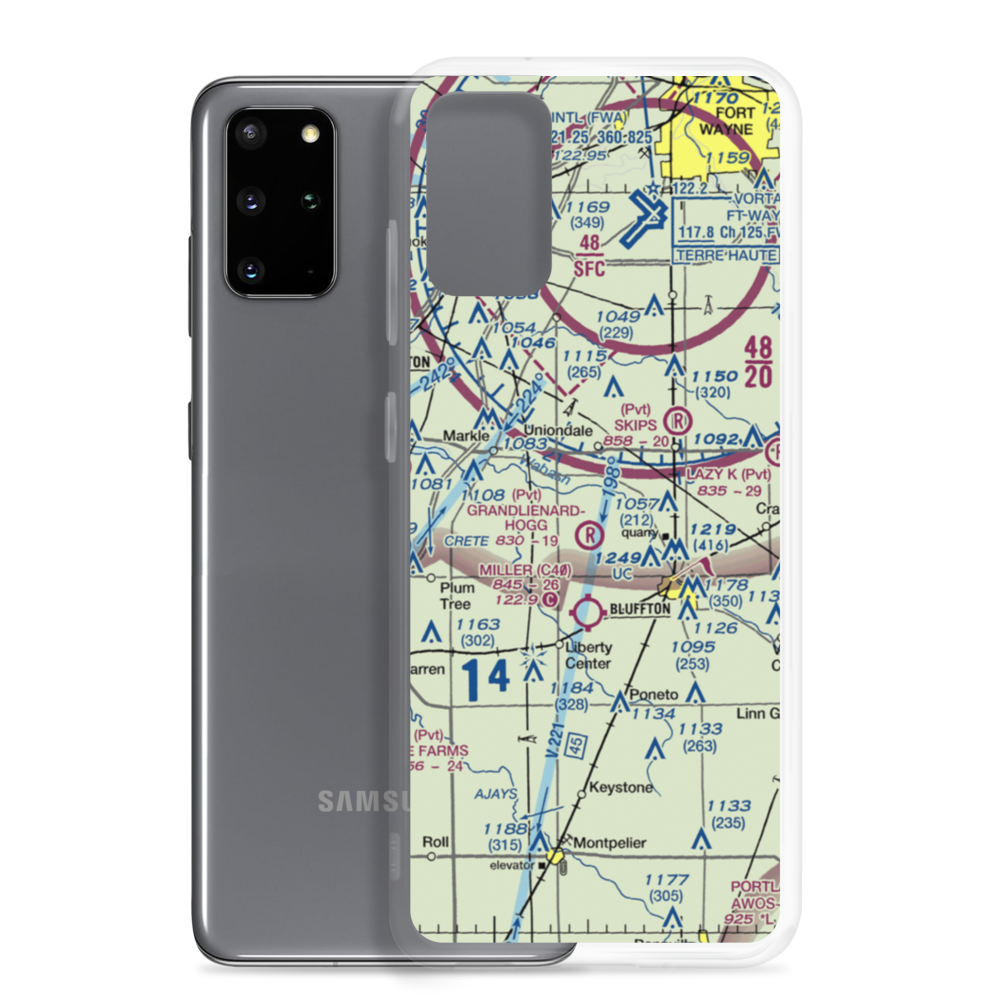 Mayer Airport (IN72) VFR Sectional Samsung Case Samsung Galaxy S20 Plus model shown