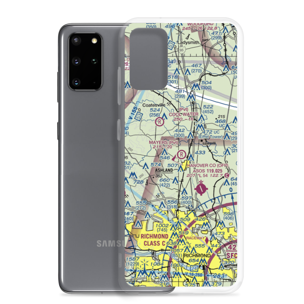 Mayers Airport (VG24) VFR Sectional Samsung Case Samsung Galaxy S20 Plus model shown