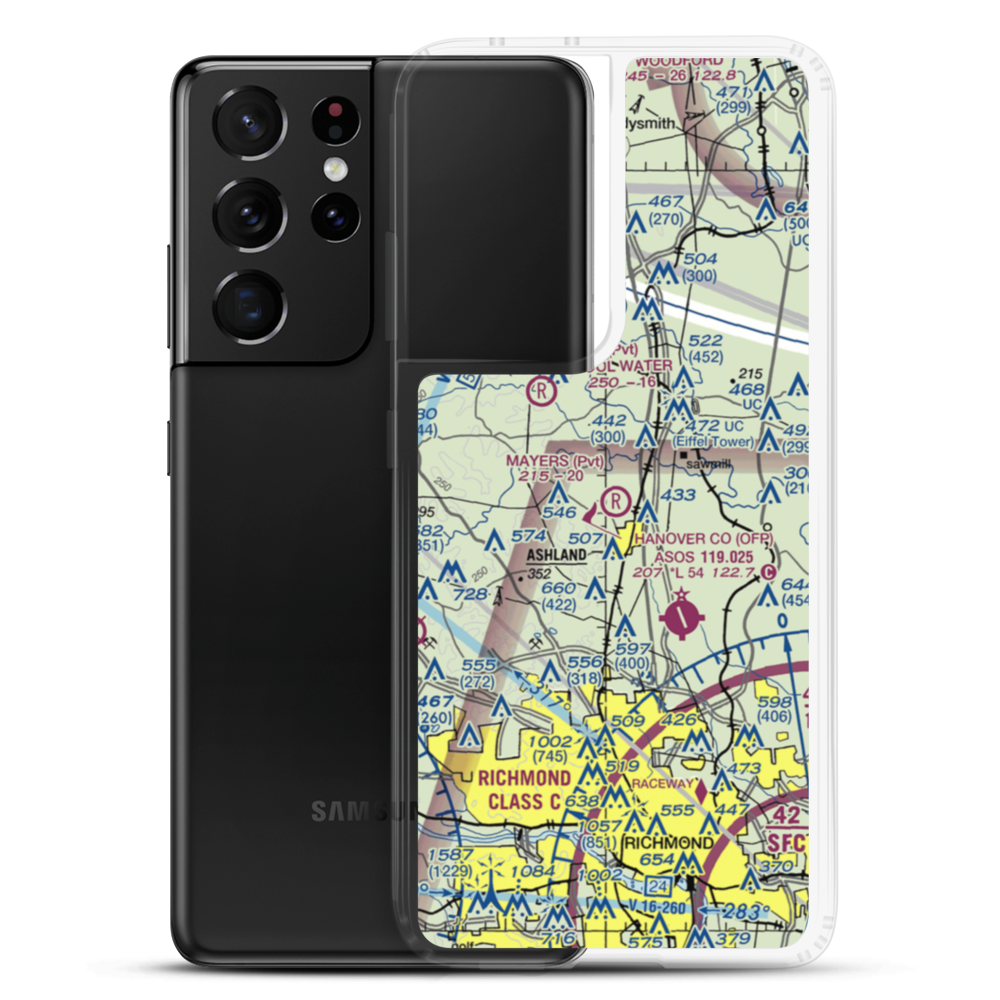 Mayers Airport (VG24) VFR Sectional Samsung Case Samsung Galaxy S21 Ultra model shown