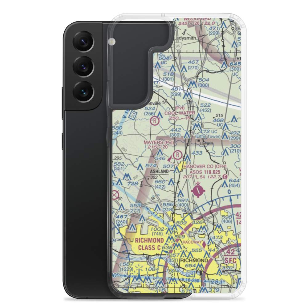 Mayers Airport (VG24) VFR Sectional Samsung Case Samsung Galaxy S22 Plus model shown