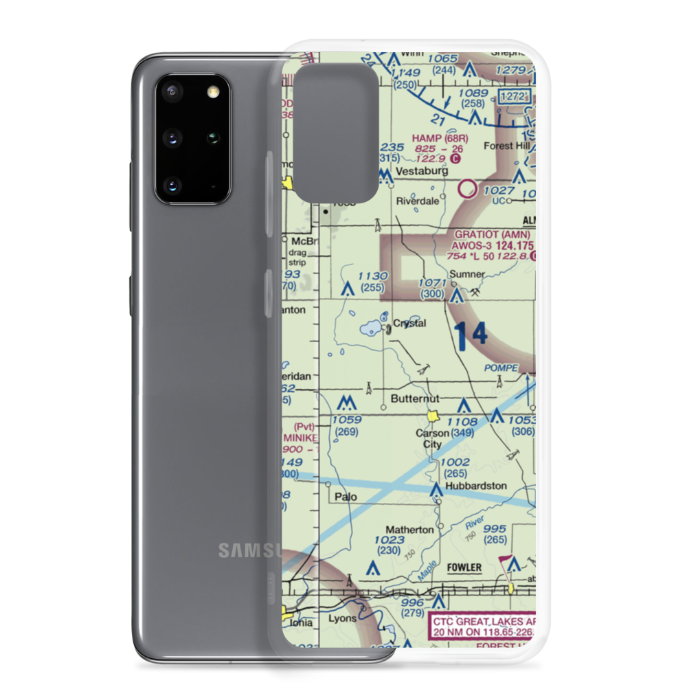 Mayes Airport (47G) VFR Sectional Samsung Case Samsung Galaxy S20 Plus model shown