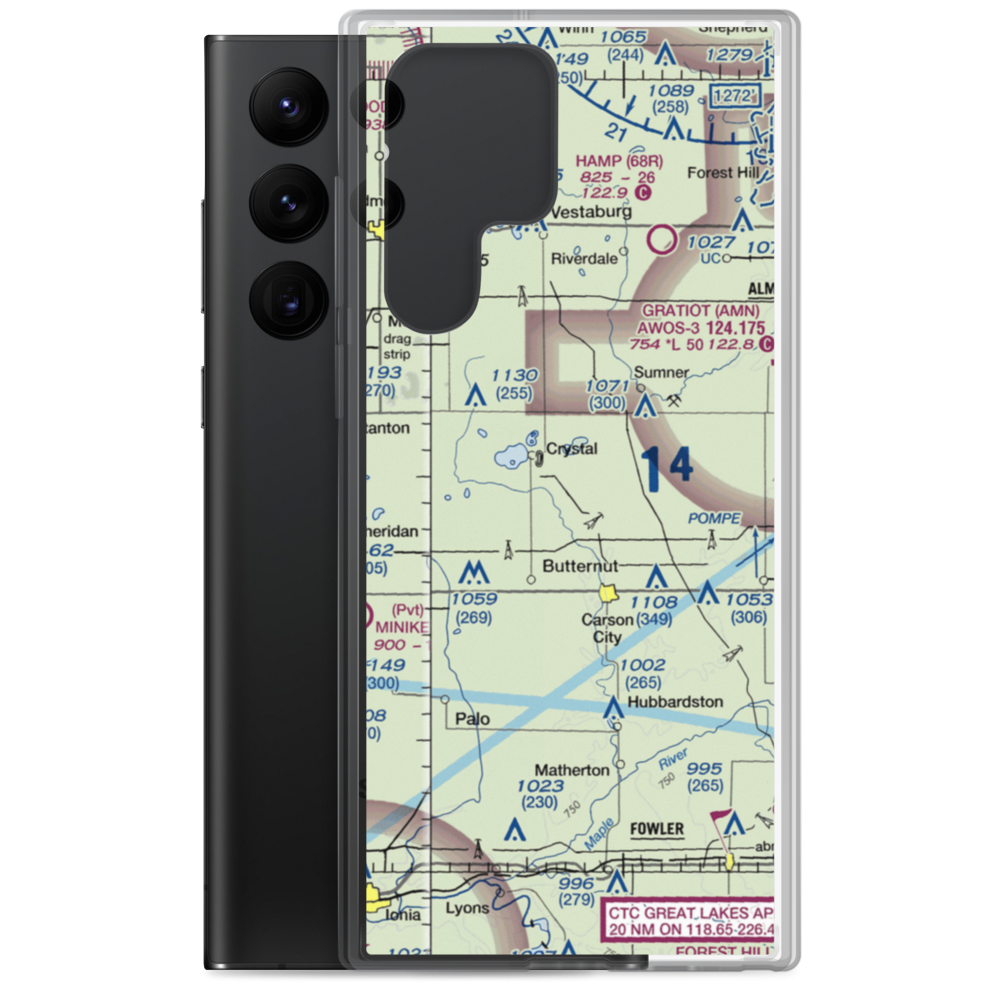 Mayes Airport (47G) VFR Sectional Samsung Case Samsung Galaxy S22 Ultra model shown