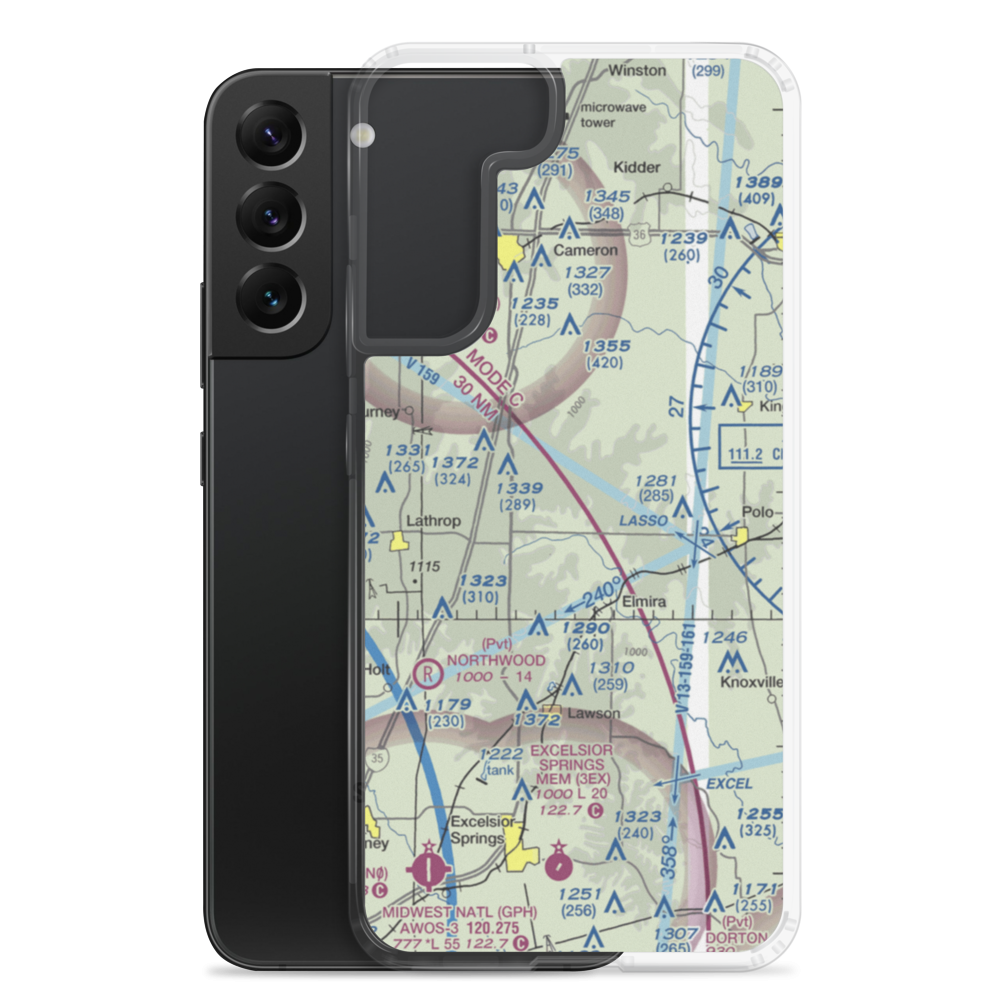 Mayes Homestead Airport (37MO) VFR Sectional Samsung Case Samsung Galaxy S22 Plus model shown