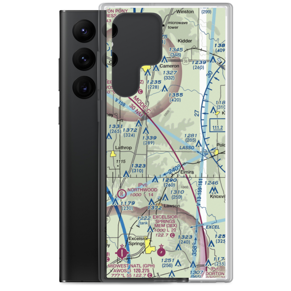 Mayes Homestead Airport (37MO) VFR Sectional Samsung Case Samsung Galaxy S22 Ultra model shown