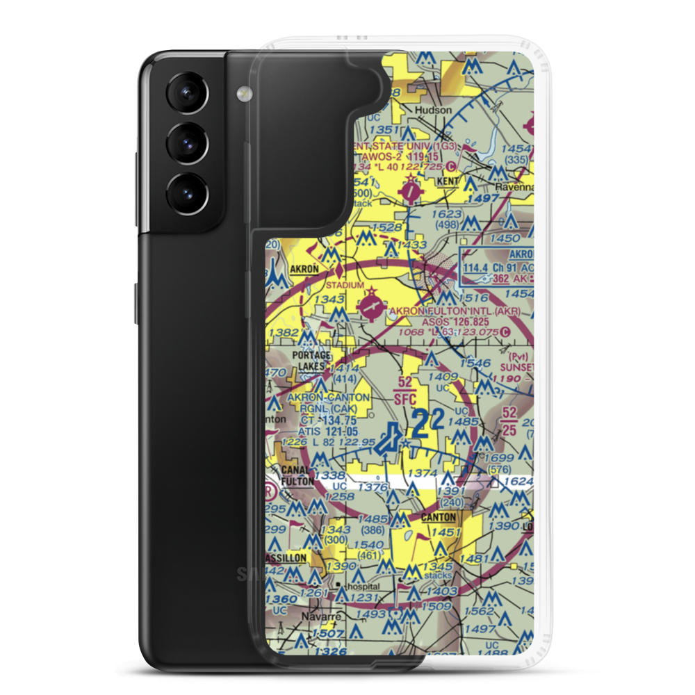 Mayfield Airport (1D4) VFR Sectional Samsung Case Samsung Galaxy S21 Plus model shown