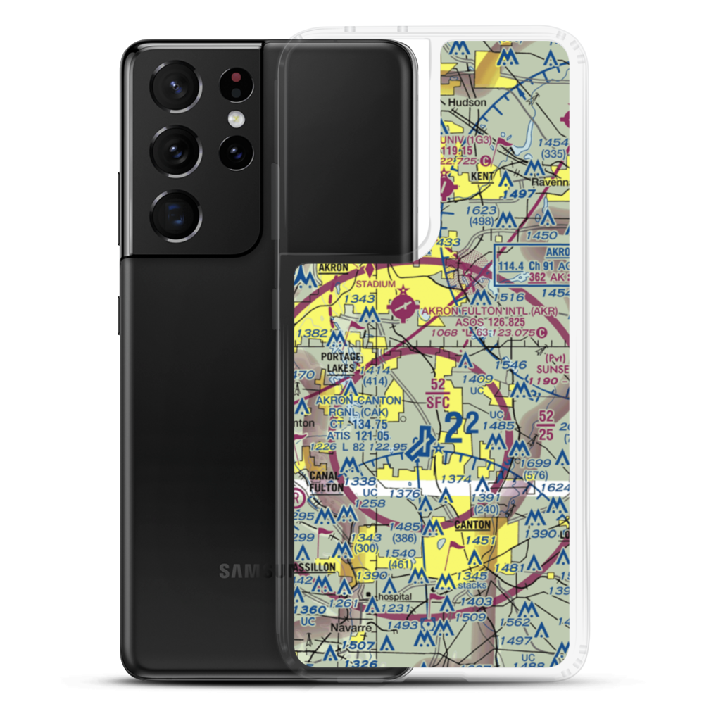 Mayfield Airport (1D4) VFR Sectional Samsung Case Samsung Galaxy S21 Ultra model shown